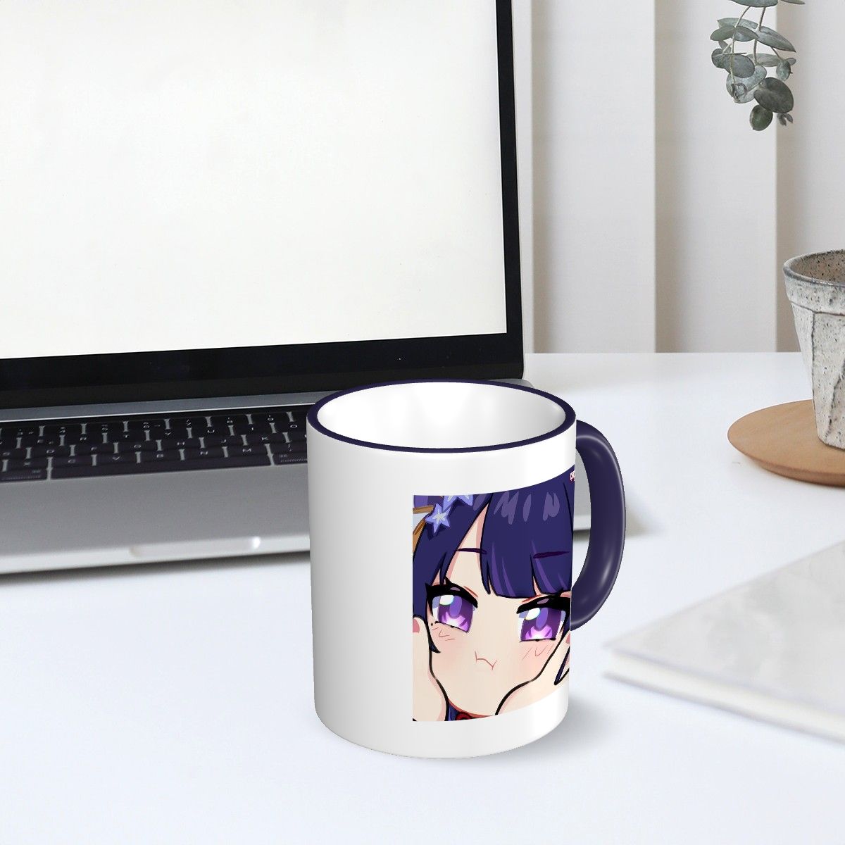 Genshin Impact Squishy Series Ceramic Mug - Raiden Shogun