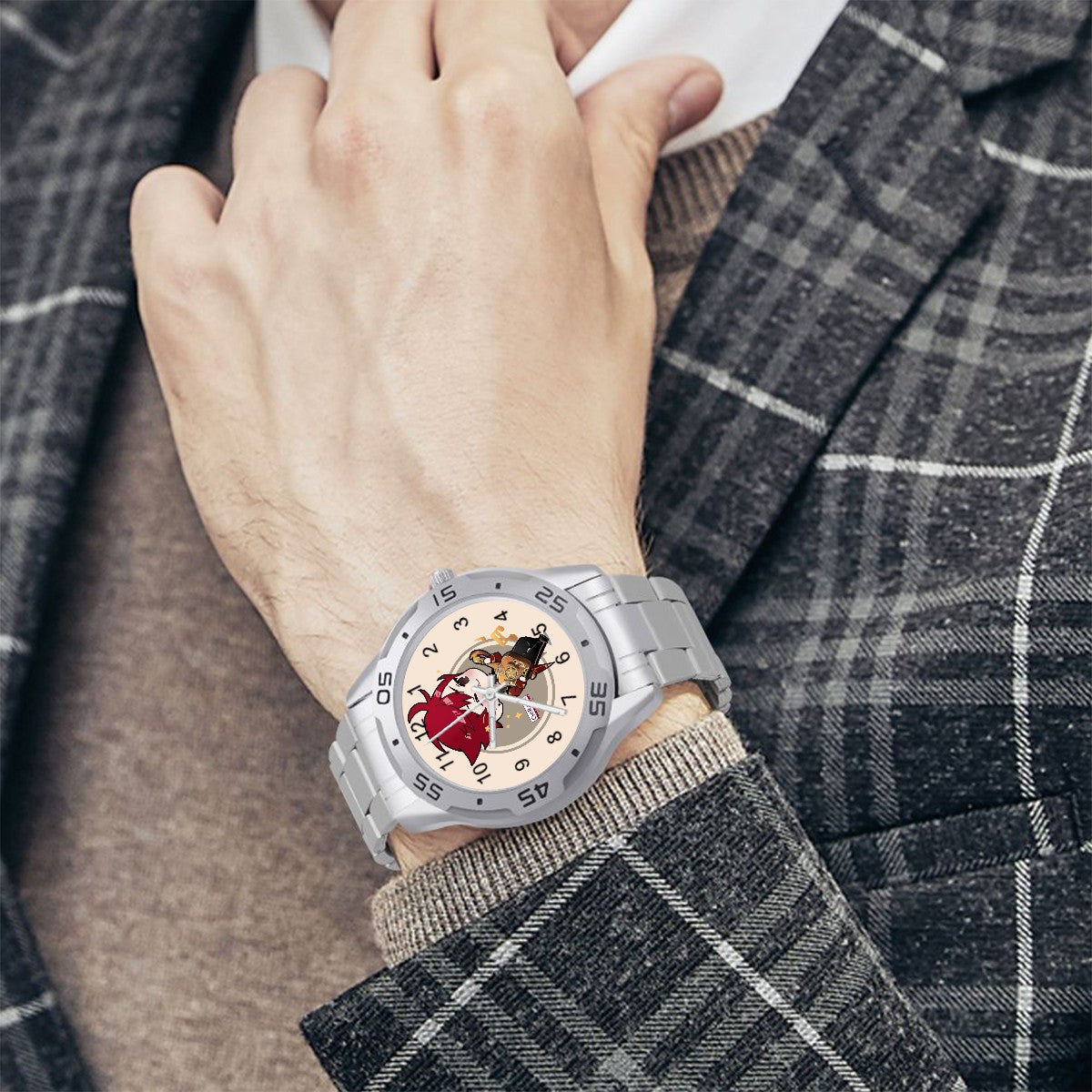 Terraglotte "2024 Genshin Instrument Series" Elegant Stainless Steel Watch - Floral Zither (Liyue)