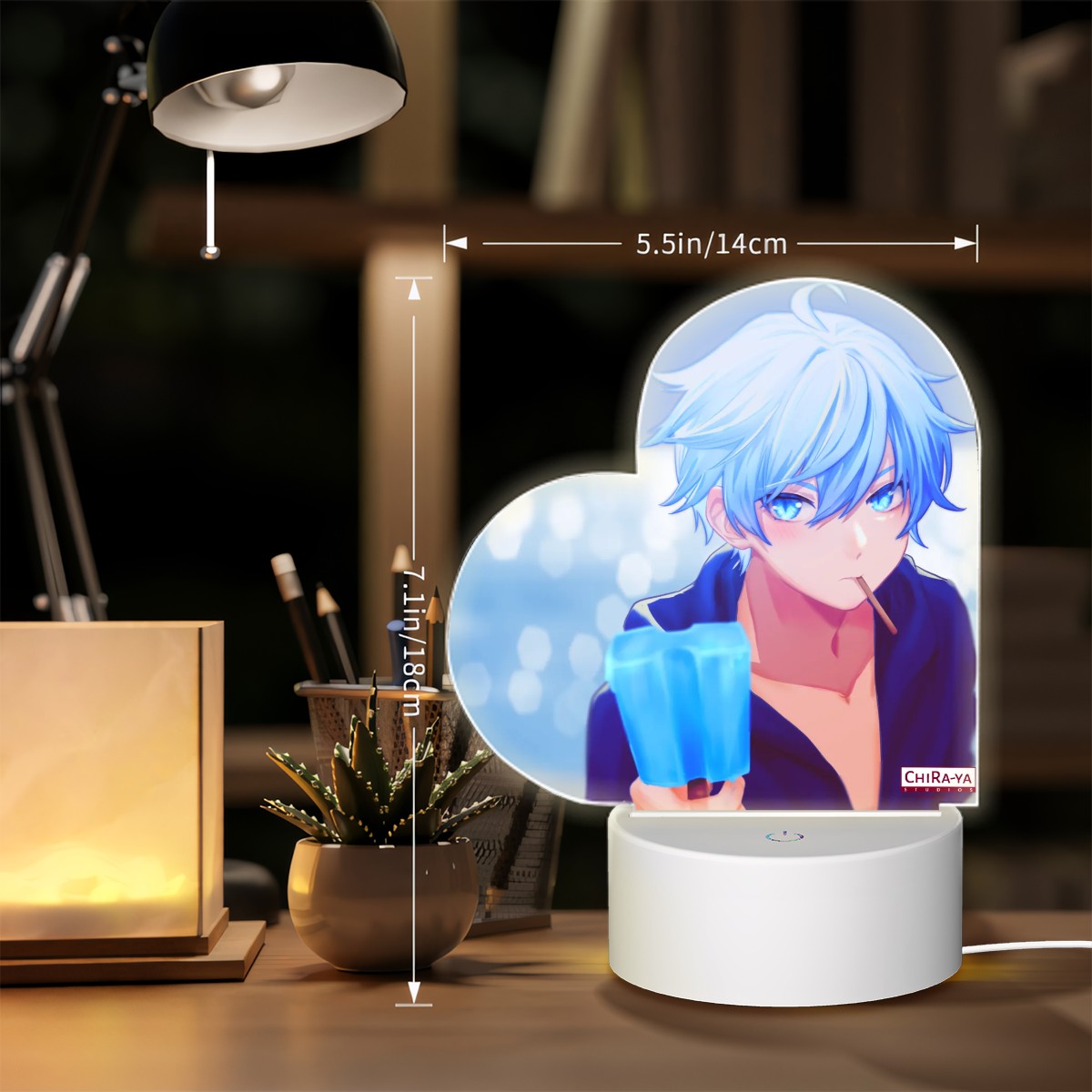 Genshin Impact Heart-Shaped Night Light - Chongyun: "Summertime"