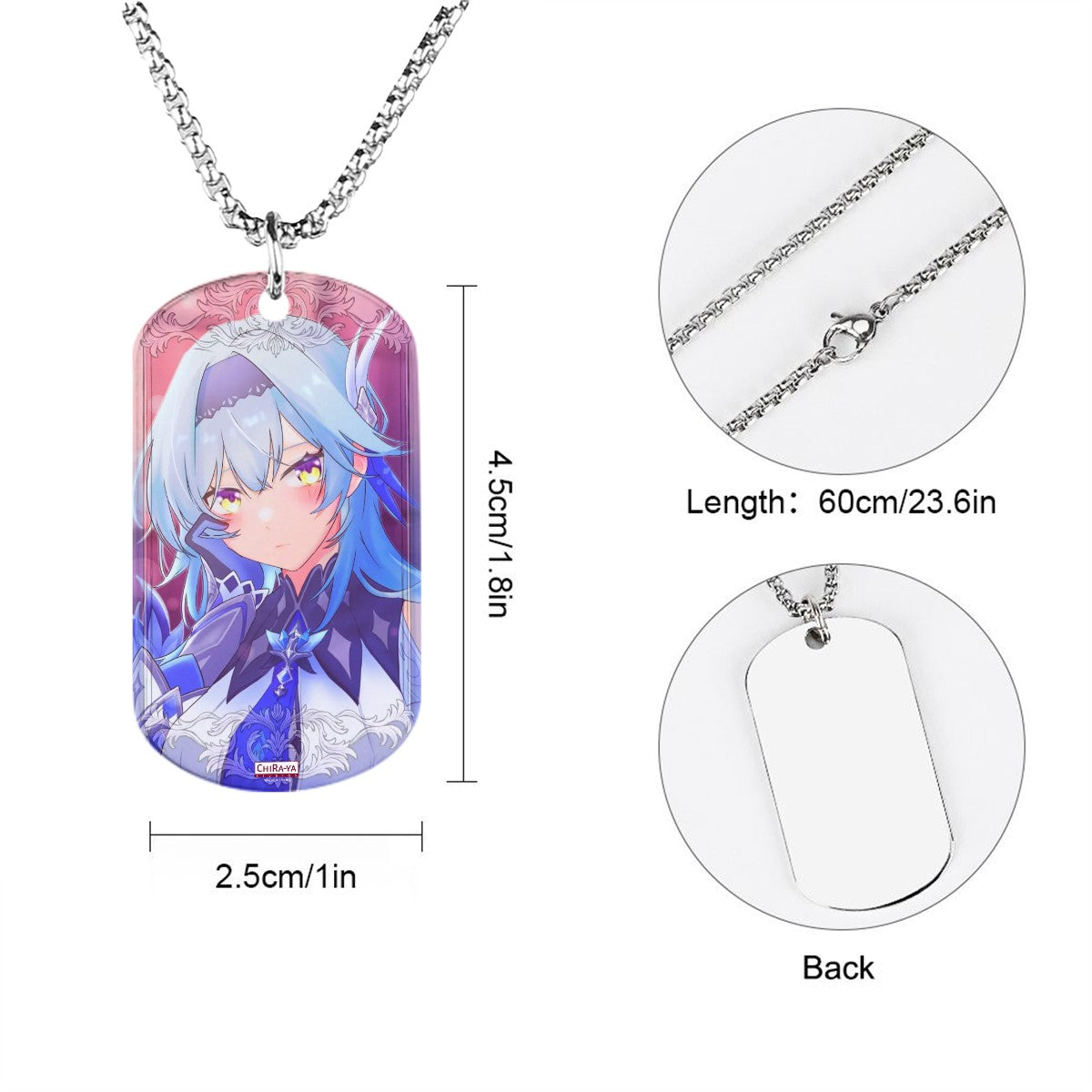 Genshin Impact Titanium Necklace - Eula: "Night Out at Angel's Share"