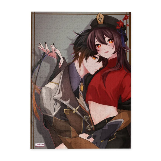 Genshin Impact Wooden Jigsaw Puzzle (500pcs) - Hu Tao & Zhongli: "The Wangsheng Duo"