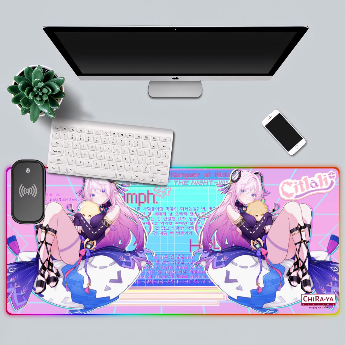 Genshin Impact Premium RGB Gaming Mouse Pad (with Wireless Charging) - Citlali: "Self-Indulgence"