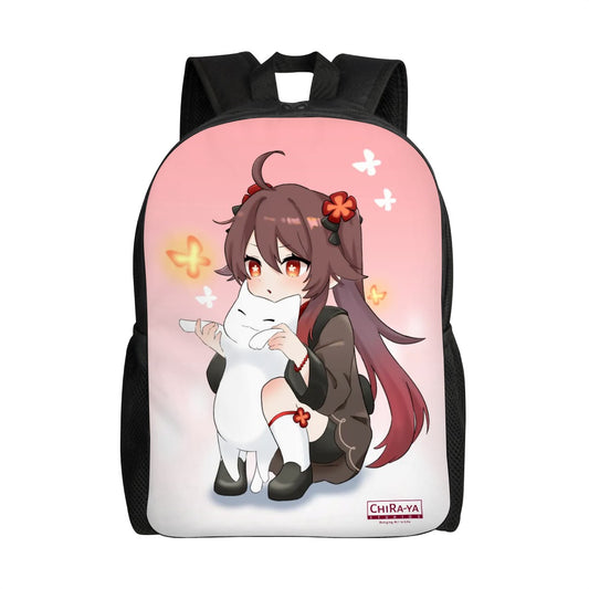 Genshin Impact Oxford Backpack - Hu Tao: "Neko Smol Tao"