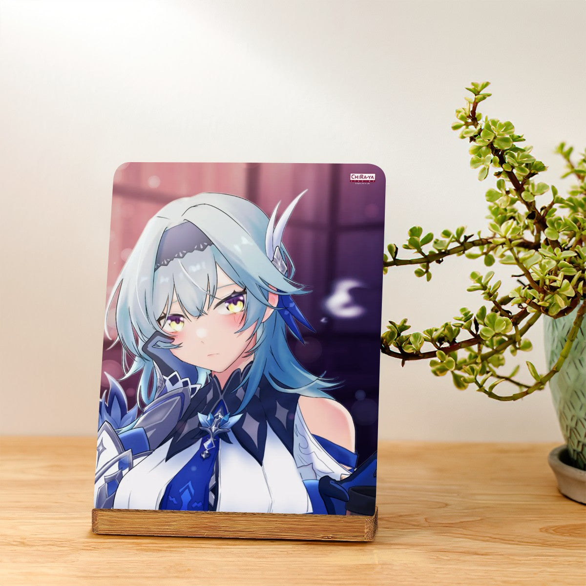 Genshin Impact Metal Print with Stand - Eula: "Night Out at Angel's Share"