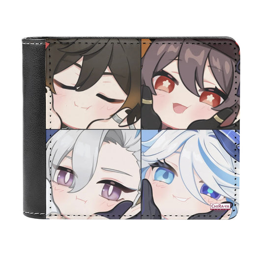 Genshin Impact Squishy Series Leather Wallet (Special Edition) - Zhongli x Hu Tao & Neuvillette x Furina