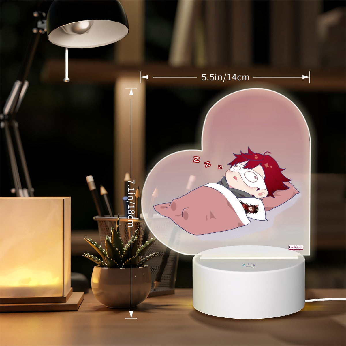 Terraglotte Heart-Shaped Night Light (Bedtime Terra)