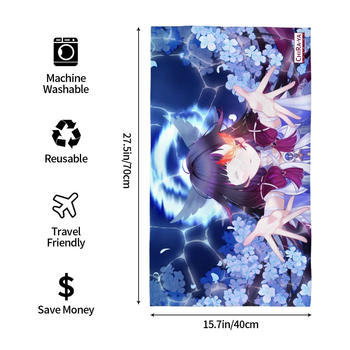 Genshin Impact Soft Microfiber Bath Towel - Columbina: "Cui Lacrimosae"