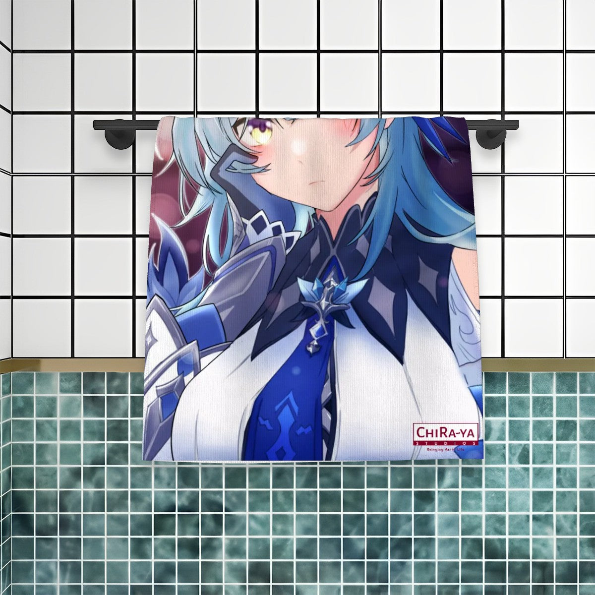 Genshin Impact Soft Microfiber Bath Towel - Eula: Night Out at Angel's Share