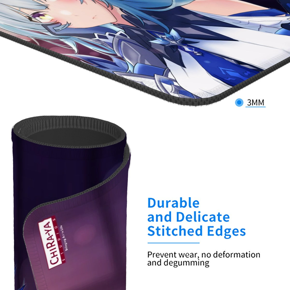 Genshin Impact Gaming Mouse Pad (Vertical) - Eula: "Night Out at Angel's Share"