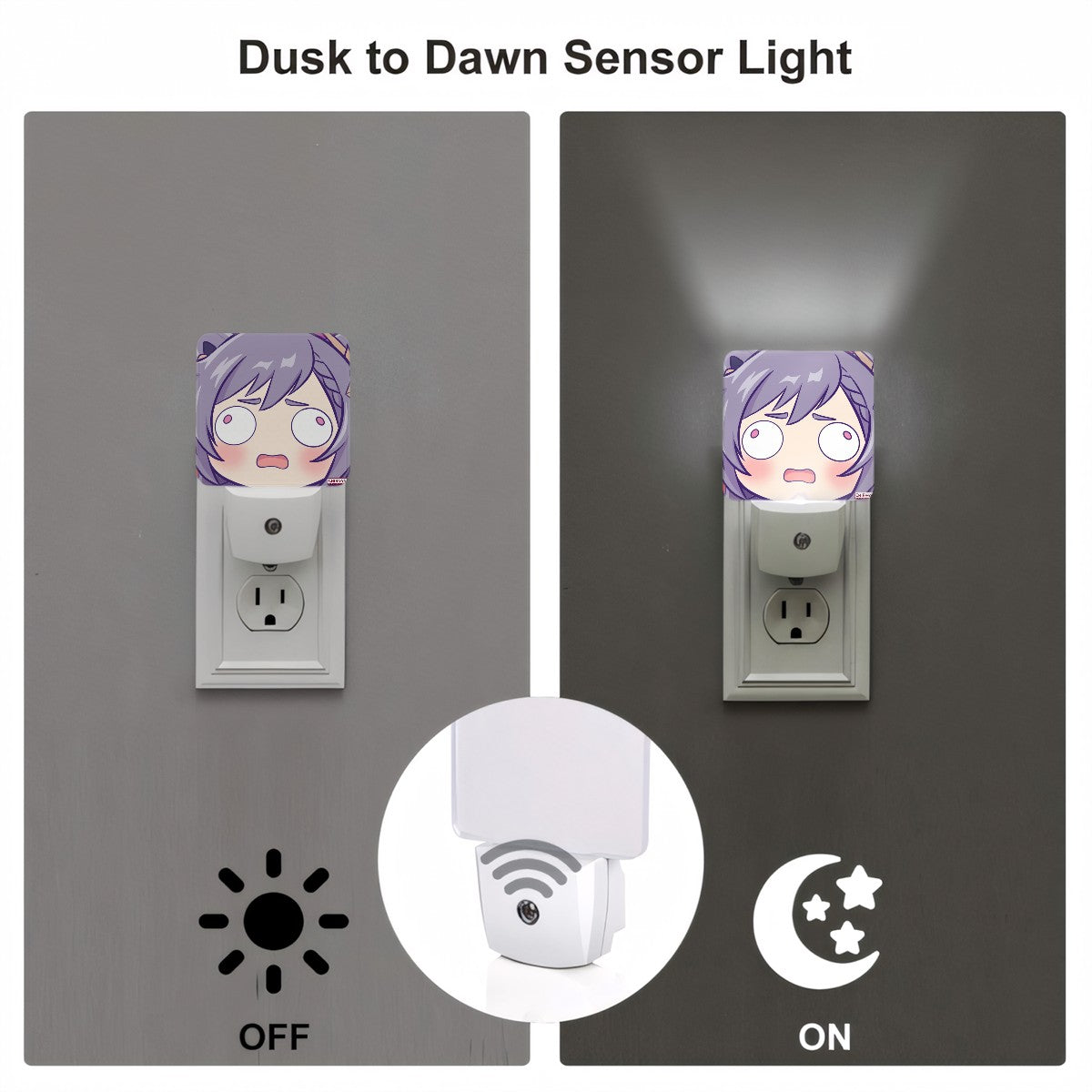 Genshin Impact Derp Series Automatic LED Night Light - Keqing
