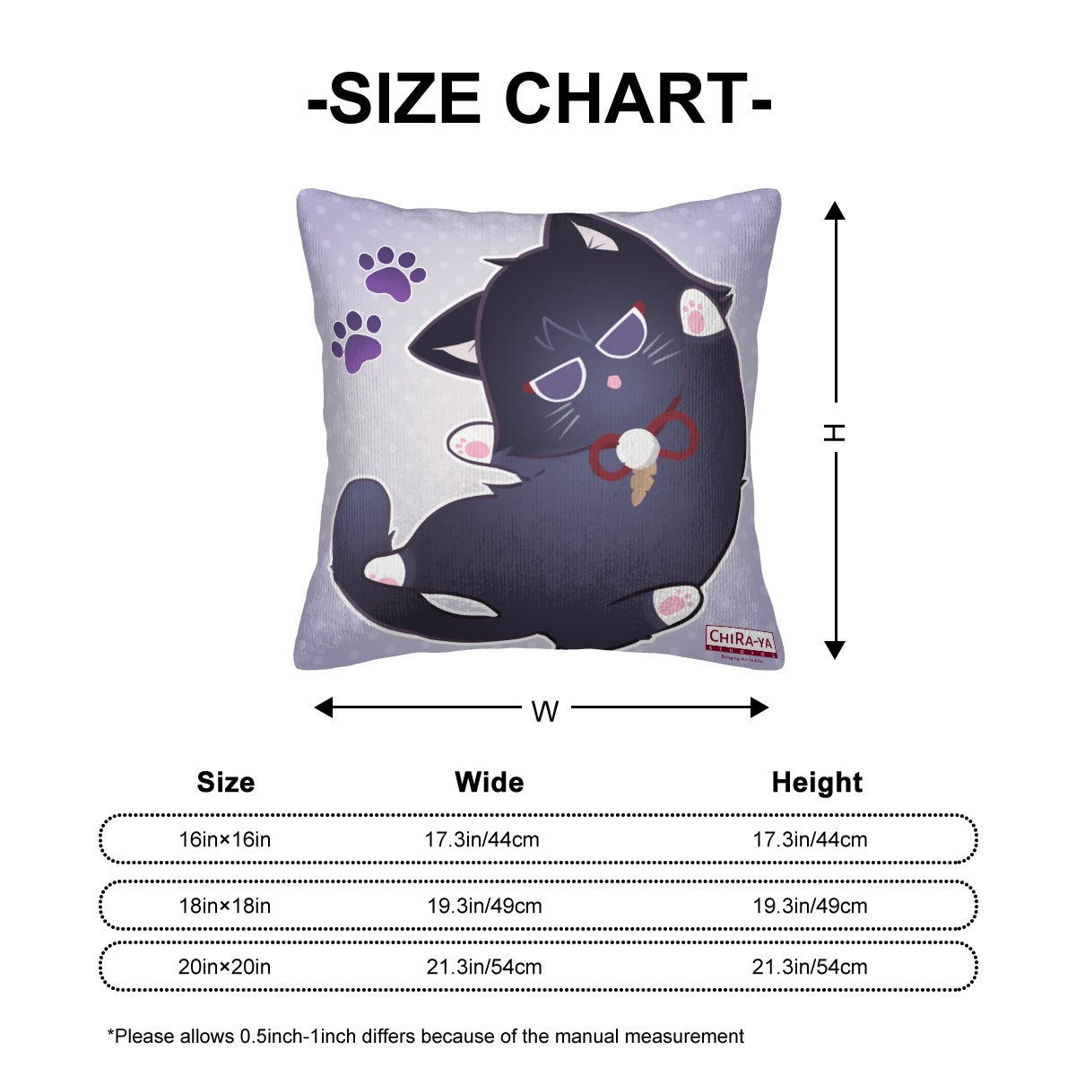 Genshin Impact Corduroy Throw Pillow Cover - Scarameow (Playful)