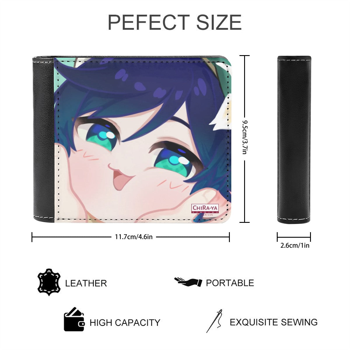 Genshin Impact Squishy Series Leather Wallet - Venti