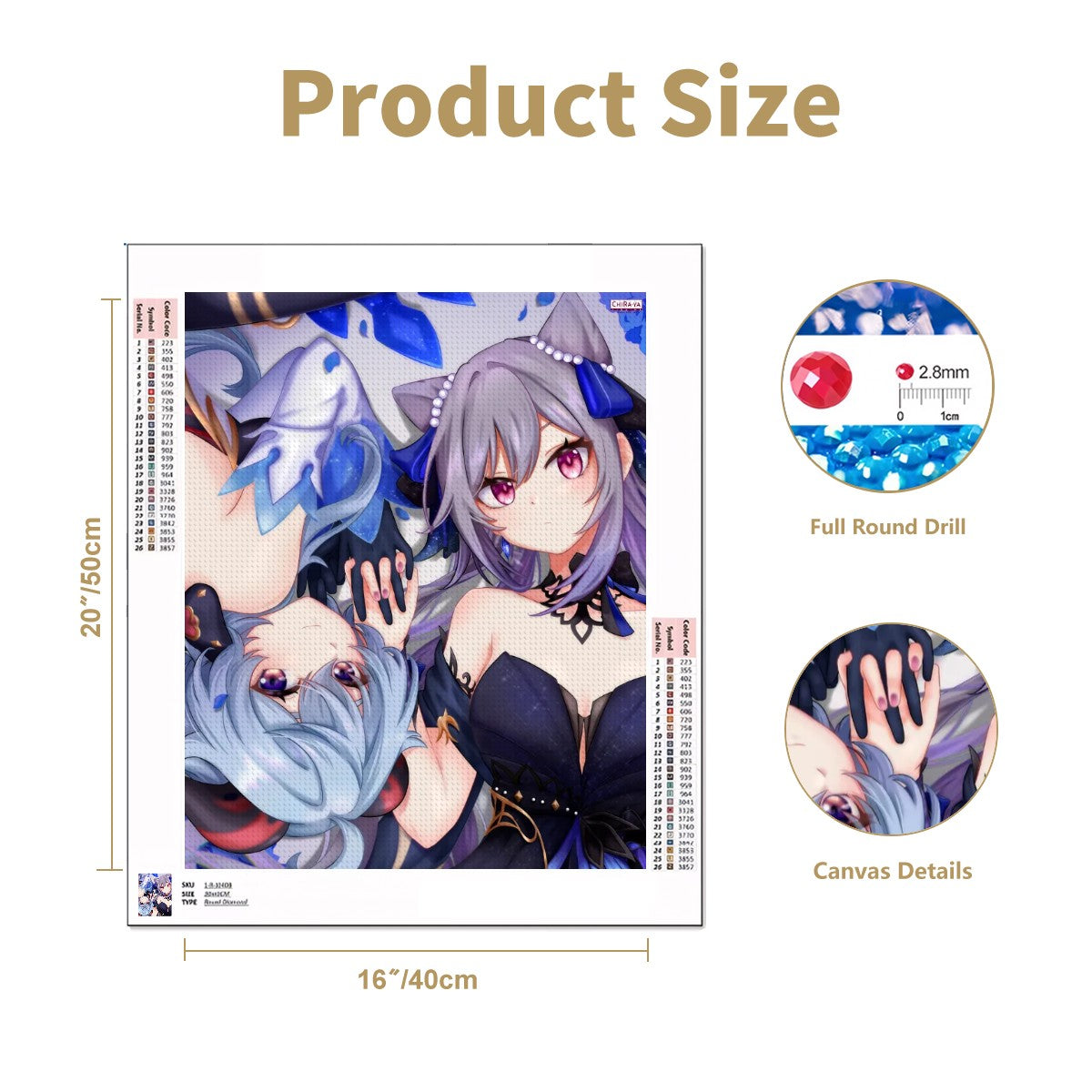 Genshin Impact DIY Diamond Painting Kit - Ganyu & Keqing: "Ganqing Impact"