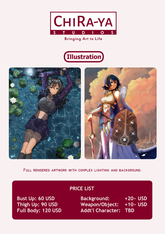Custom Art Commission by Chiraya Studios (Quote Required)