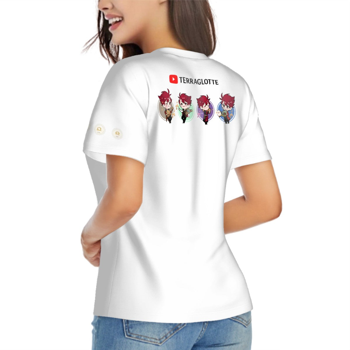 Terraglotte "2024 Genshin Instrument Series" Women's V-Neck T-Shirt - Nightwind Horn (Fontaine)