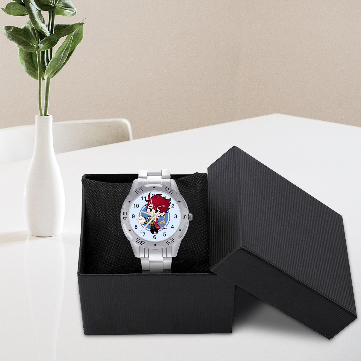 Terraglotte "2024 Genshin Instrument Series" Elegant Stainless Steel Watch - Nightwind Horn (Fontaine)