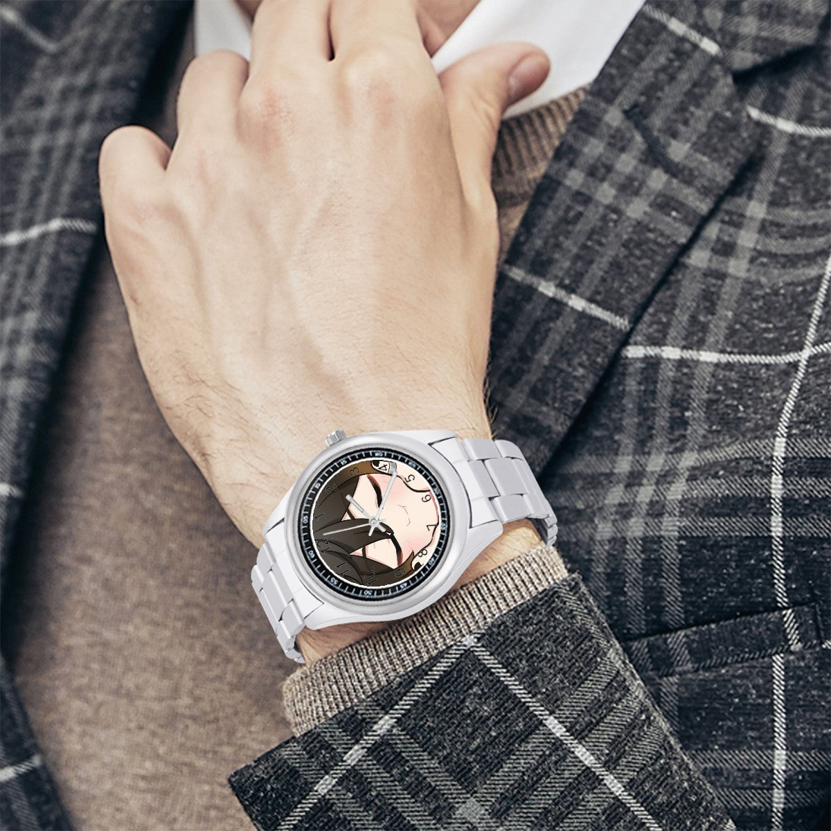 Genshin Impact Squishy Series Stainless Steel Watch - Zhongli