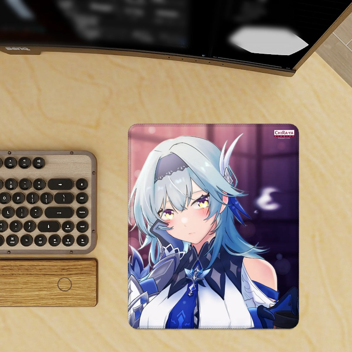 Genshin Impact Gaming Mouse Pad (Vertical) - Eula: "Night Out at Angel's Share"
