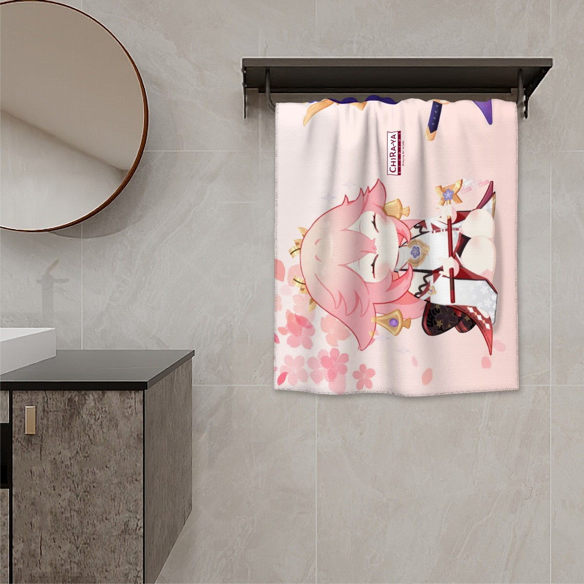 Genshin Impact Face Towel - Raiden Shogun & Yae Miko: "The Irodori Statues of Eimiko"