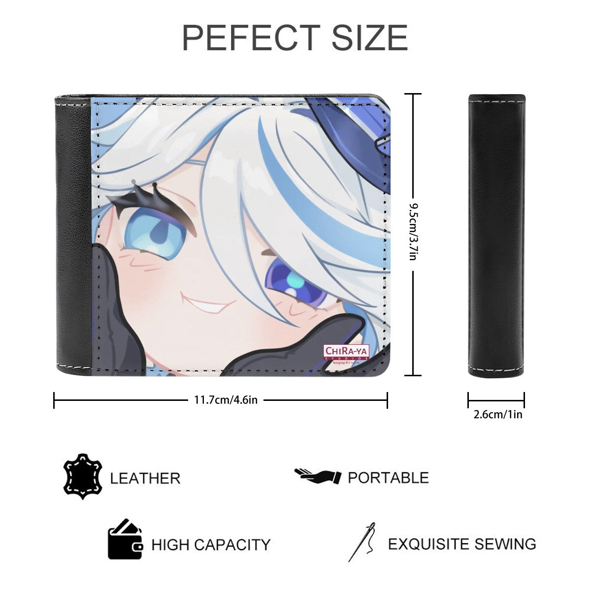 Genshin Impact Squishy Series Leather Wallet - Furina