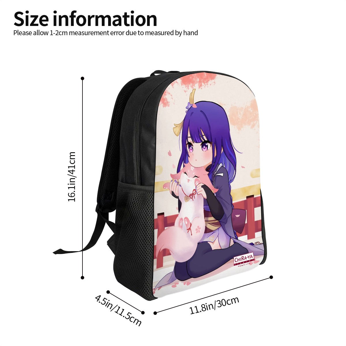 Genshin Impact Oxford Backpack - Raiden Shogun: "Ei with Fox Miko"