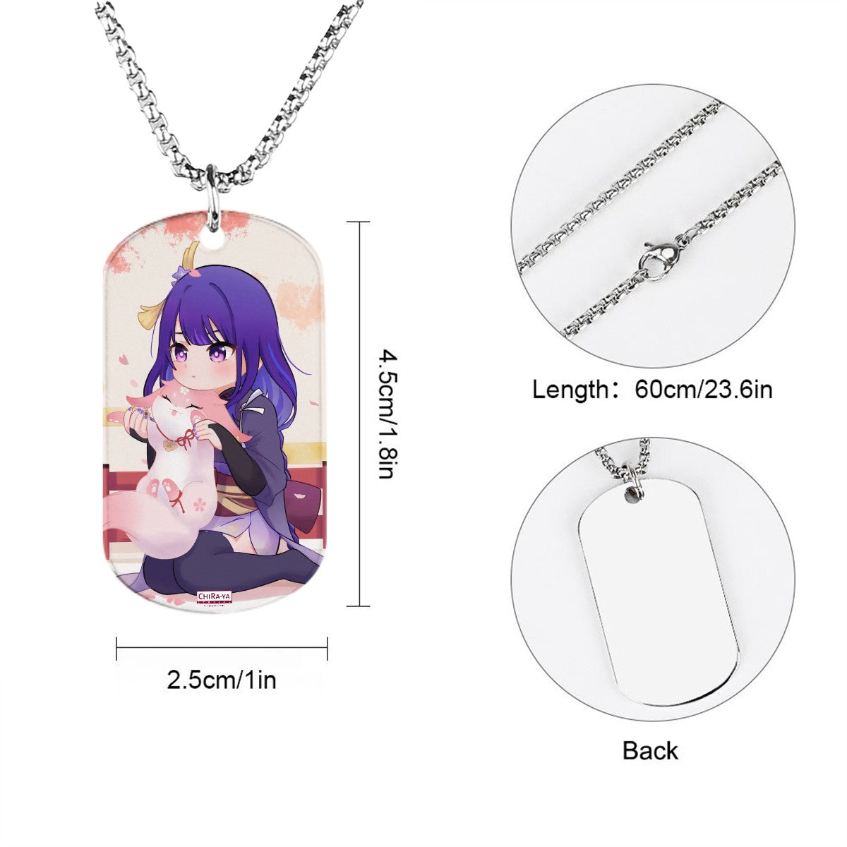 Genshin Impact Titanium Necklace - Raiden Shogun: "Ei with Fox Miko"