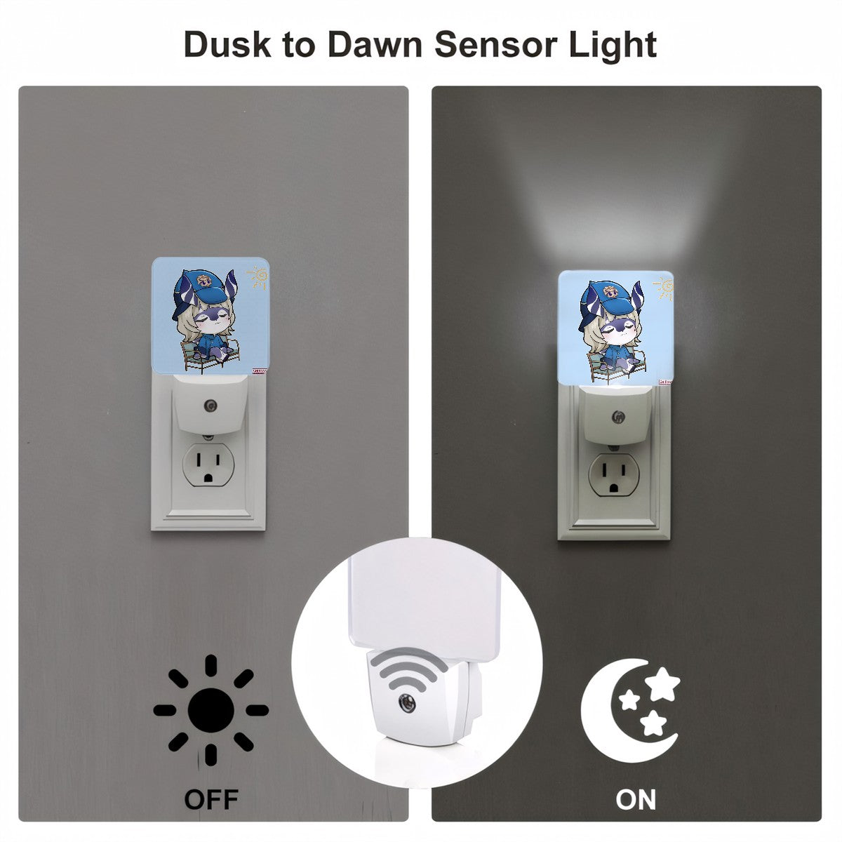Genshin Impact Melusine Series Automatic LED Night Light - Liath
