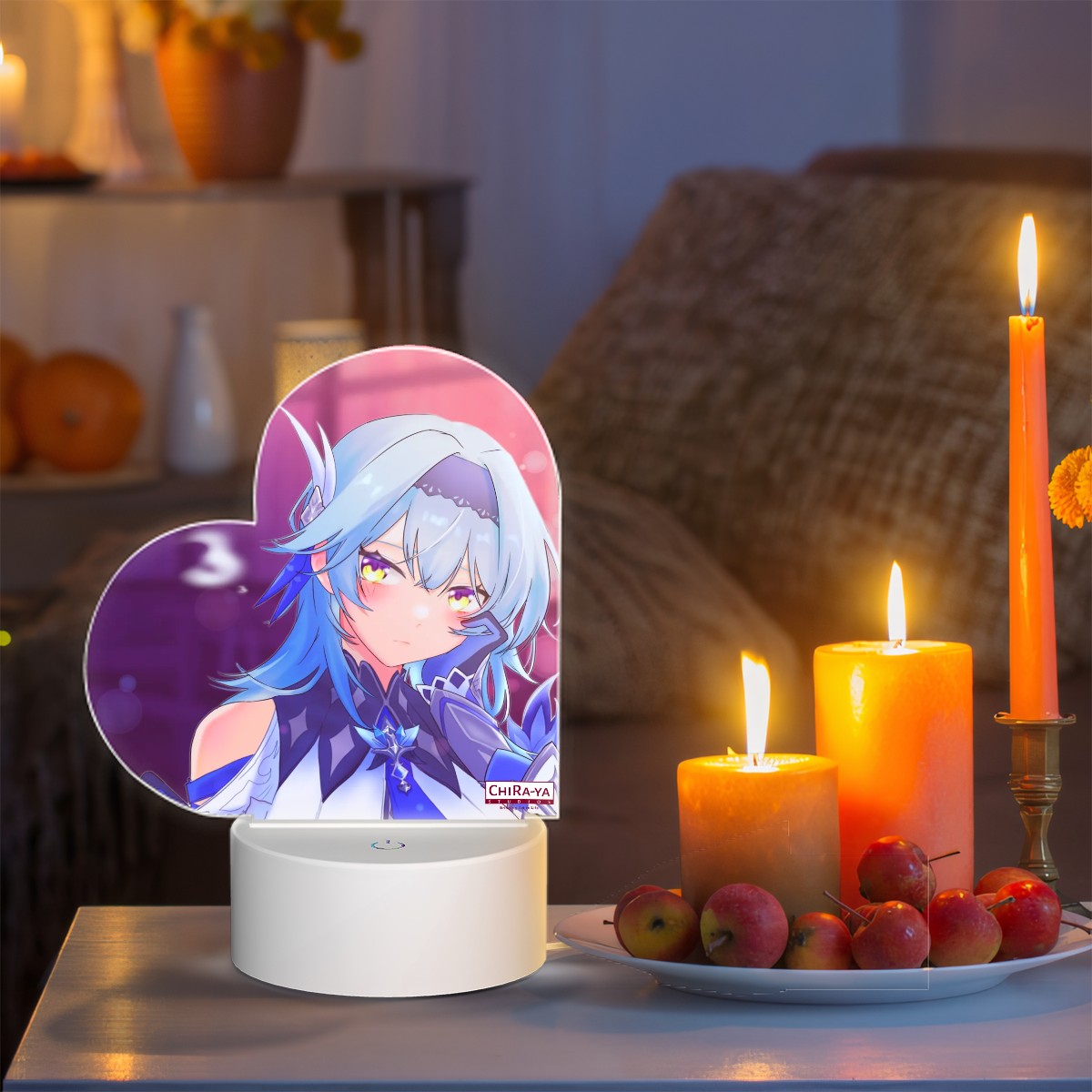 Genshin Impact Heart-Shaped Night Light - Eula: Night Out at Angel's Share