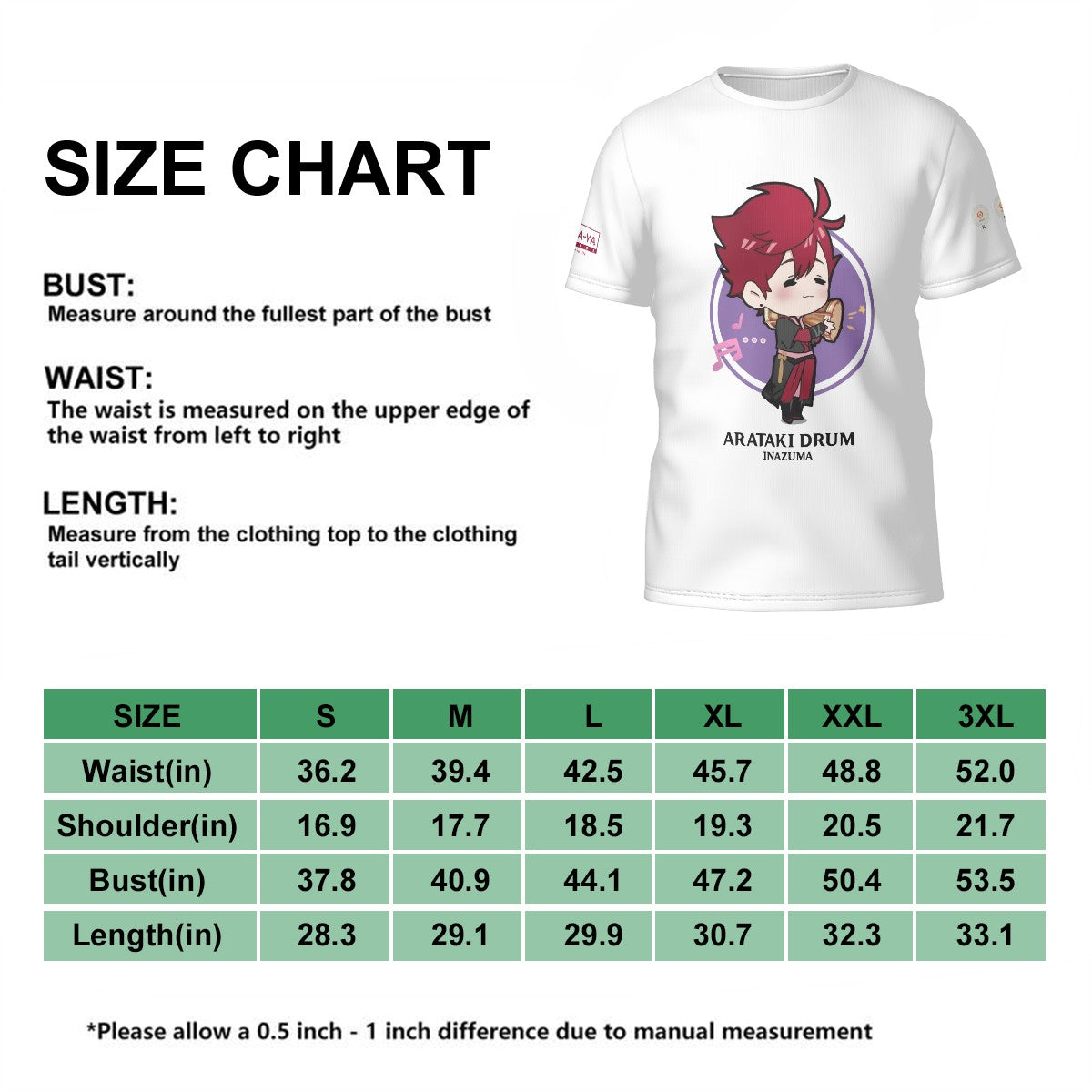 Terraglotte "2024 Genshin Instrument Series" Men's T-Shirt - Arataki Drum (Inazuma)
