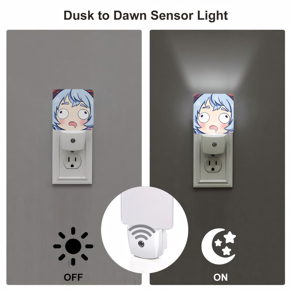 Genshin Impact Derp Series Automatic LED Night Light - Ganyu