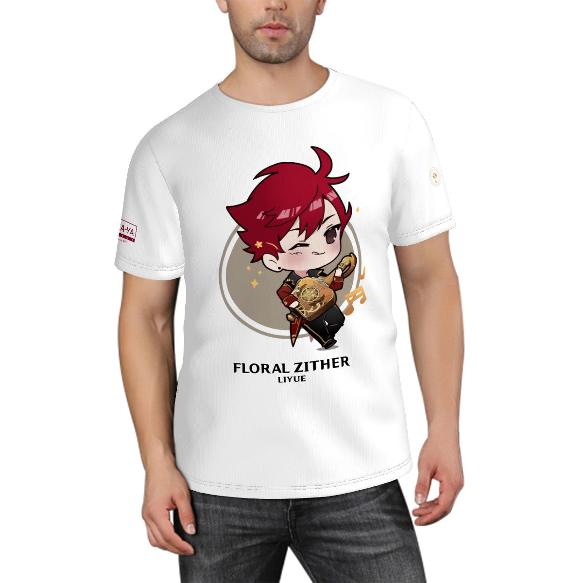 Terraglotte "2024 Genshin Instrument Series" Men's T-Shirt - Floral Zither (Liyue)