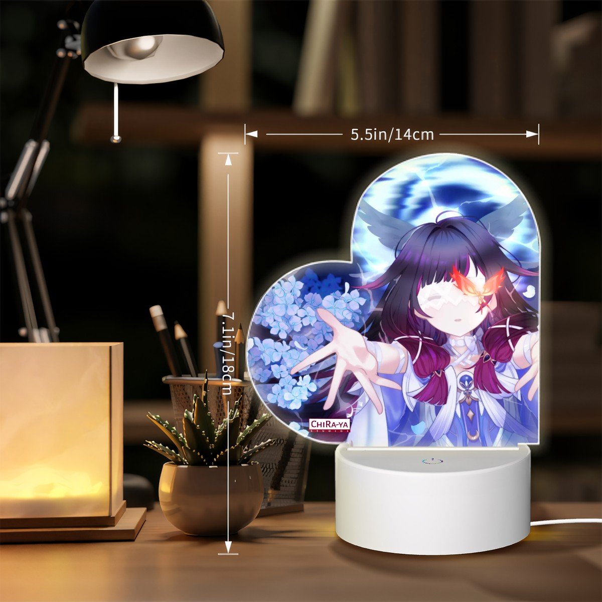 Genshin Impact Heart-Shaped Night Light - Columbina: "Cui Lacrimosae"