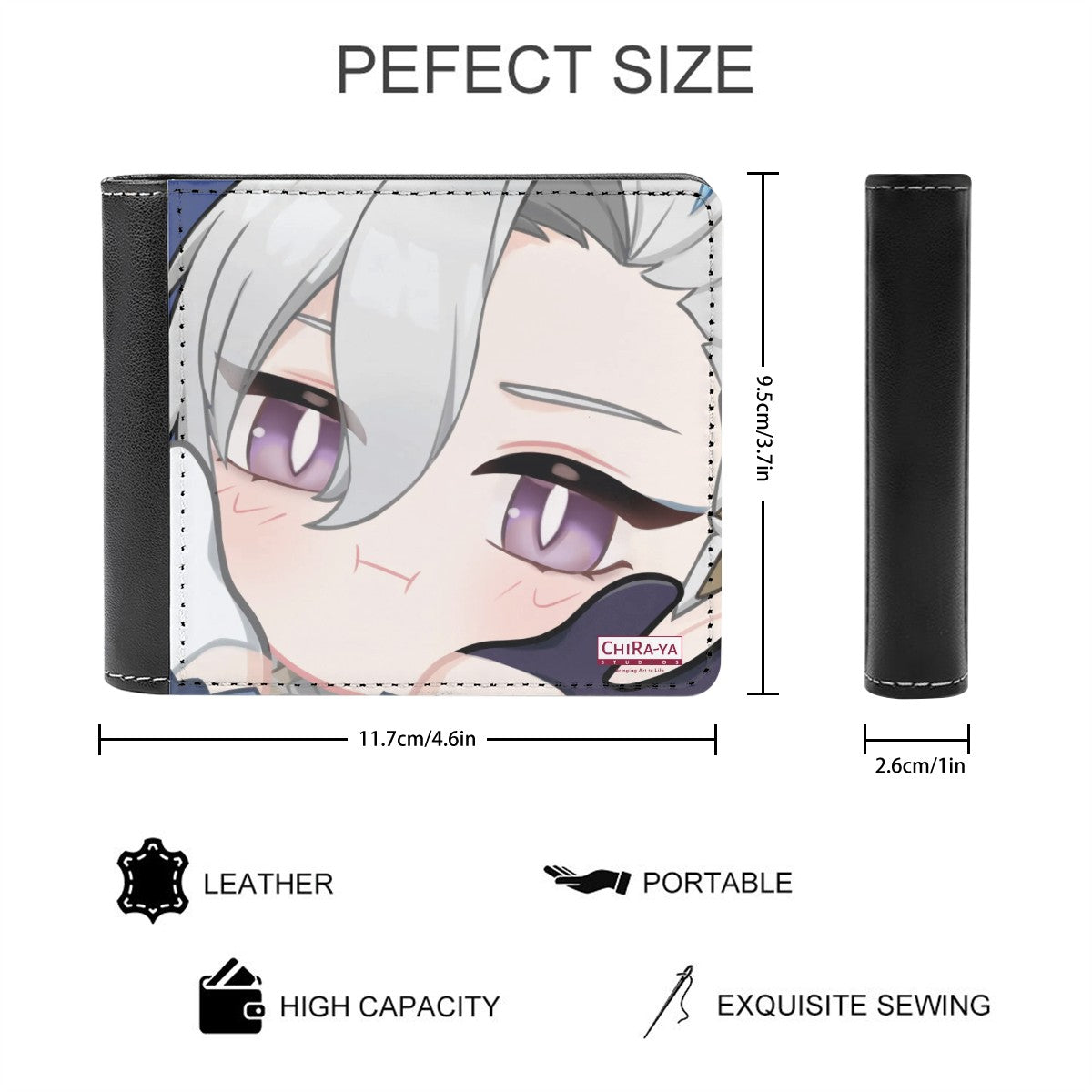 Genshin Impact Squishy Series Leather Wallet - Neuvillette