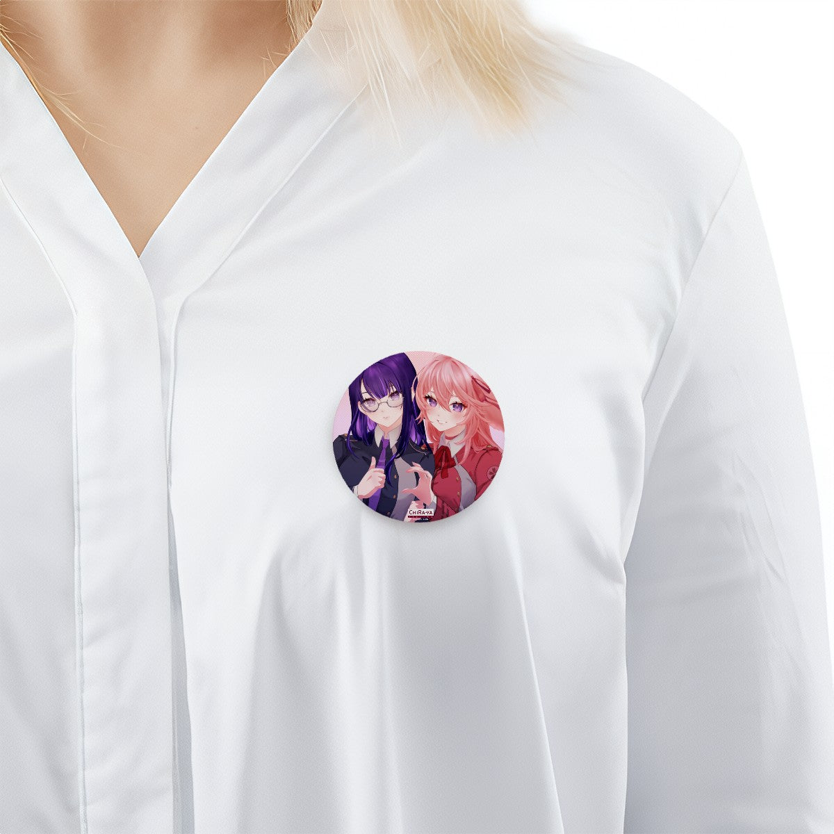 Genshin Impact Pin Badge - Raiden Ei & Yae Miko: "Takina & Chisato"