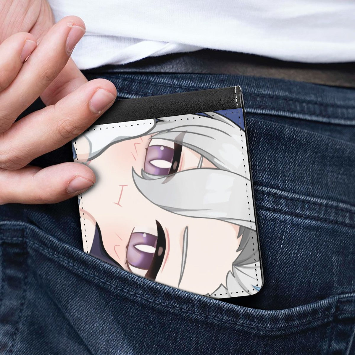 Genshin Impact Squishy Series Leather Wallet - Neuvillette