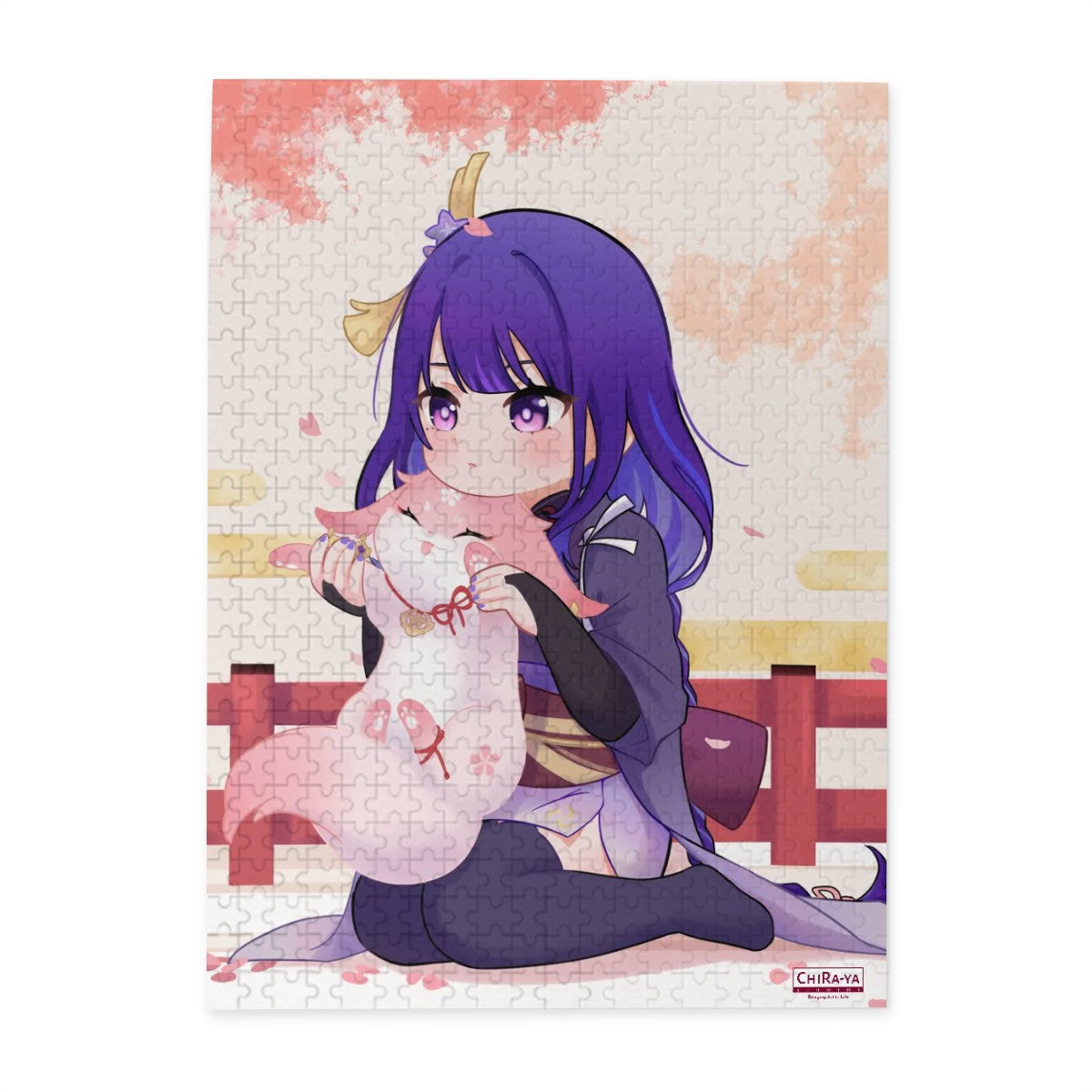 Genshin Impact Wooden Jigsaw Puzzle (500pcs) - Raiden Shogun: "Ei with Fox Miko"