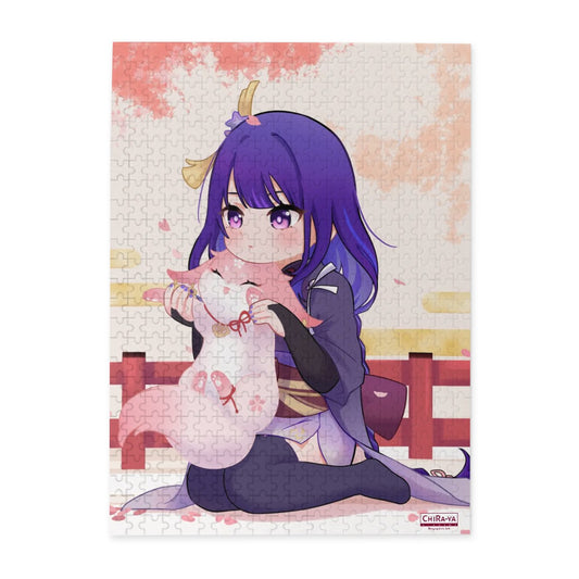 Genshin Impact Wooden Jigsaw Puzzle (500pcs) - Raiden Shogun: "Ei with Fox Miko"