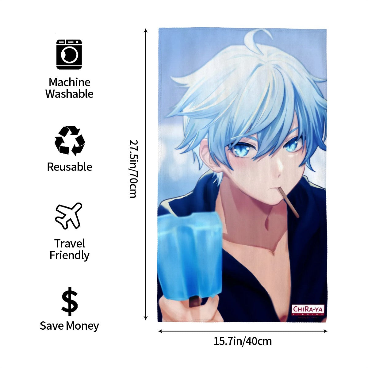 Genshin Impact Soft Microfiber Bath Towel - Chongyun: "Summertime"