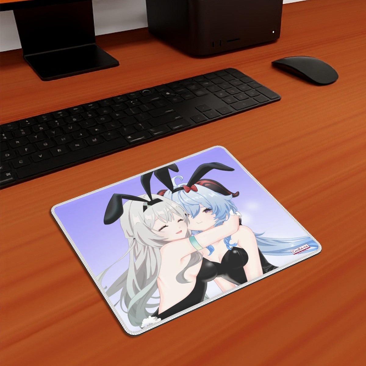 Genshin Impact x Honkai Star Rail Gaming Mouse Pad - Firefly & Ganyu: "Bunny Girlies"