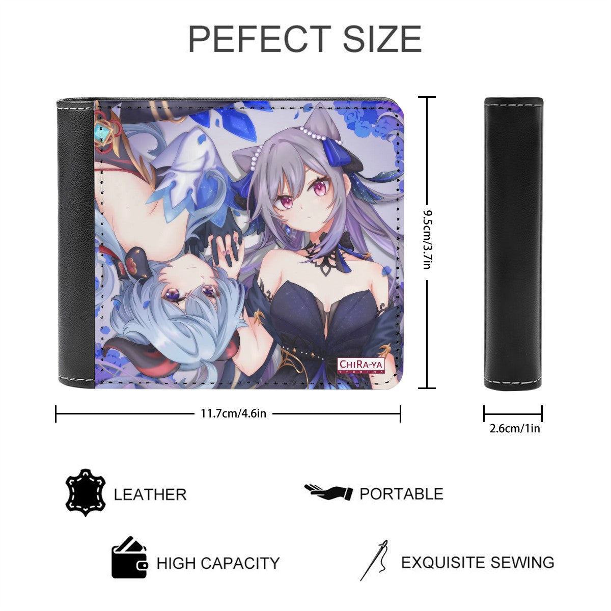 Genshin Impact Leather Wallet - Ganyu & Keqing: "Ganqing Impact"