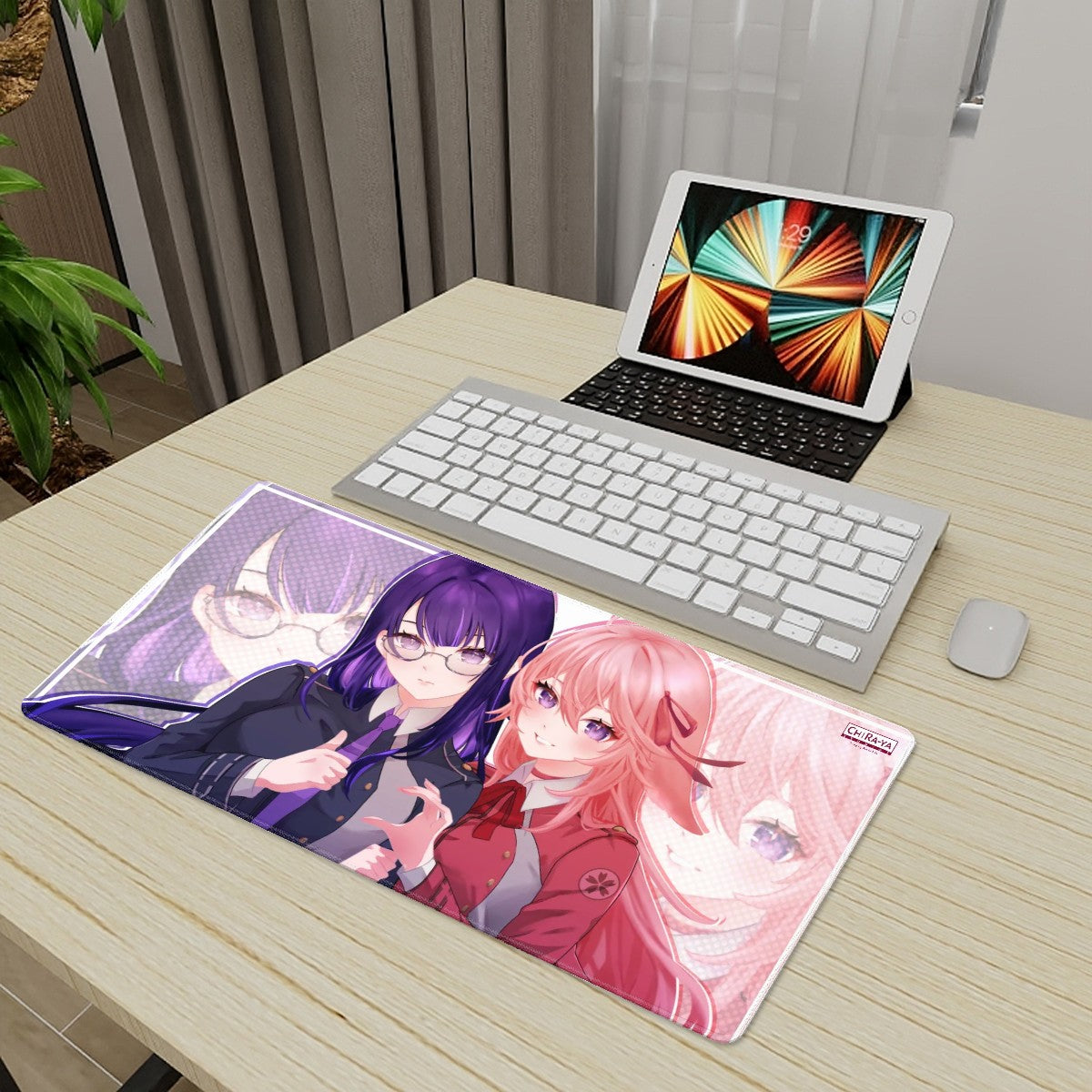 Genshin Impact x Lycoris Recoil Gaming Mouse Pad (Extra Large) - Raiden Ei & Yae Miko: "Takina & Chisato"