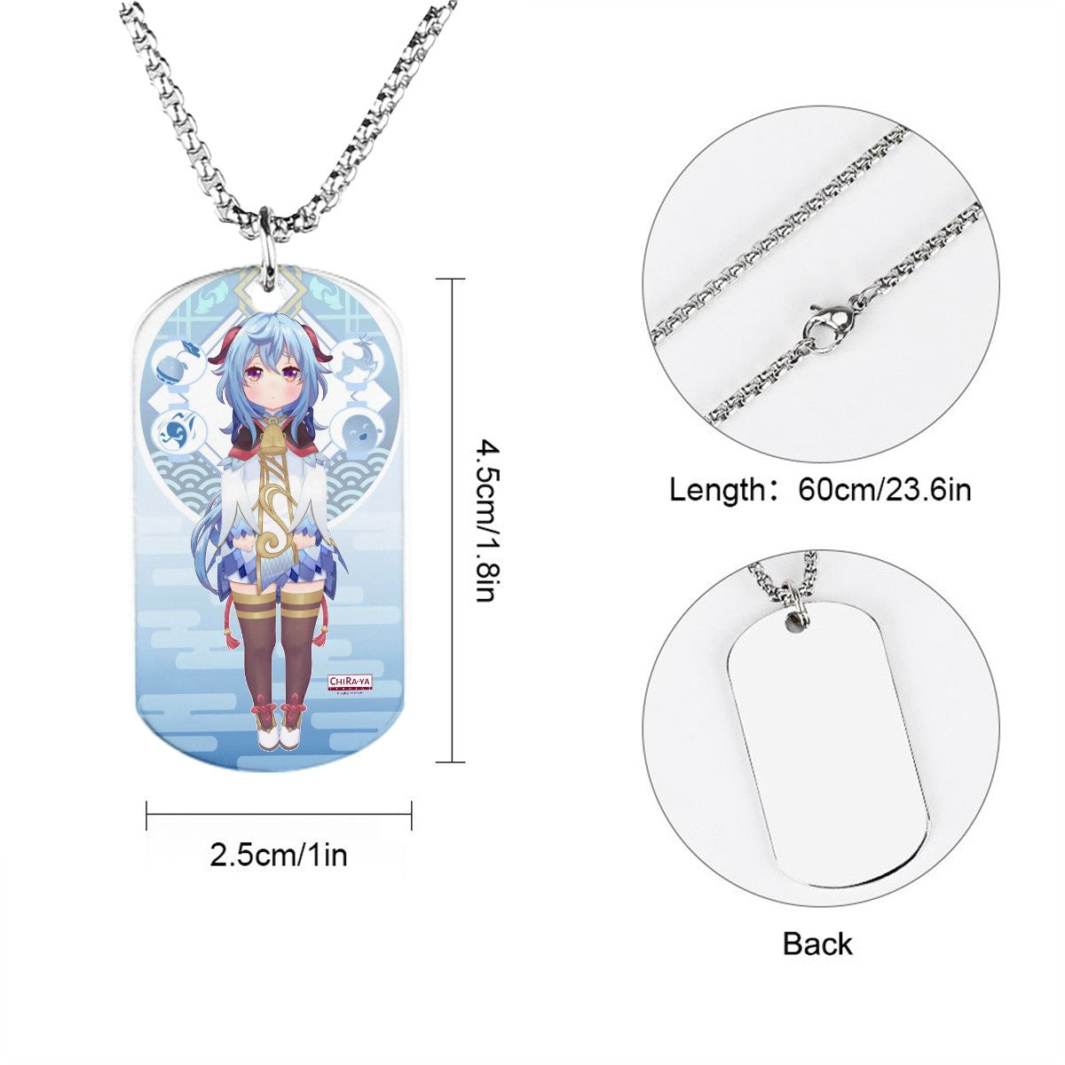 Genshin Impact Titanium Necklace - Ganyu: "Smol Ganyu"