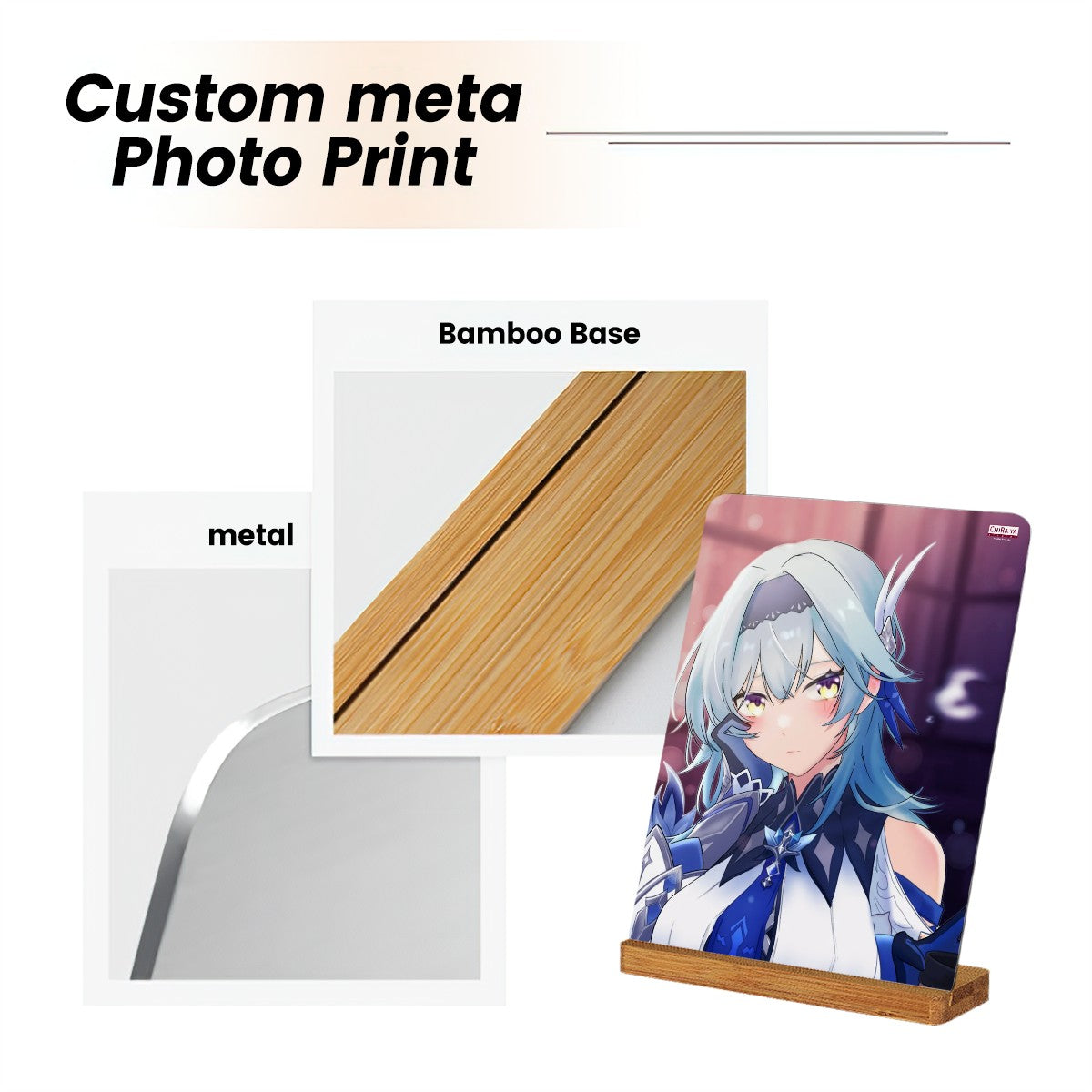 Genshin Impact Metal Print with Stand - Eula: "Night Out at Angel's Share"