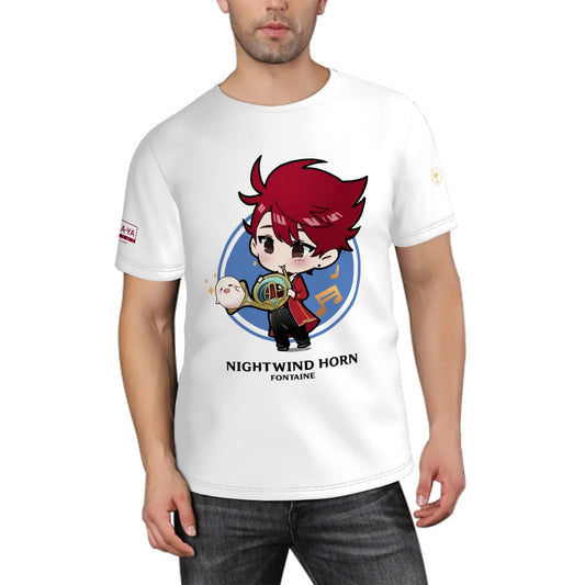 Terraglotte "2024 Genshin Instrument Series" Men's T-Shirt - Nightwind Horn (Fontaine)
