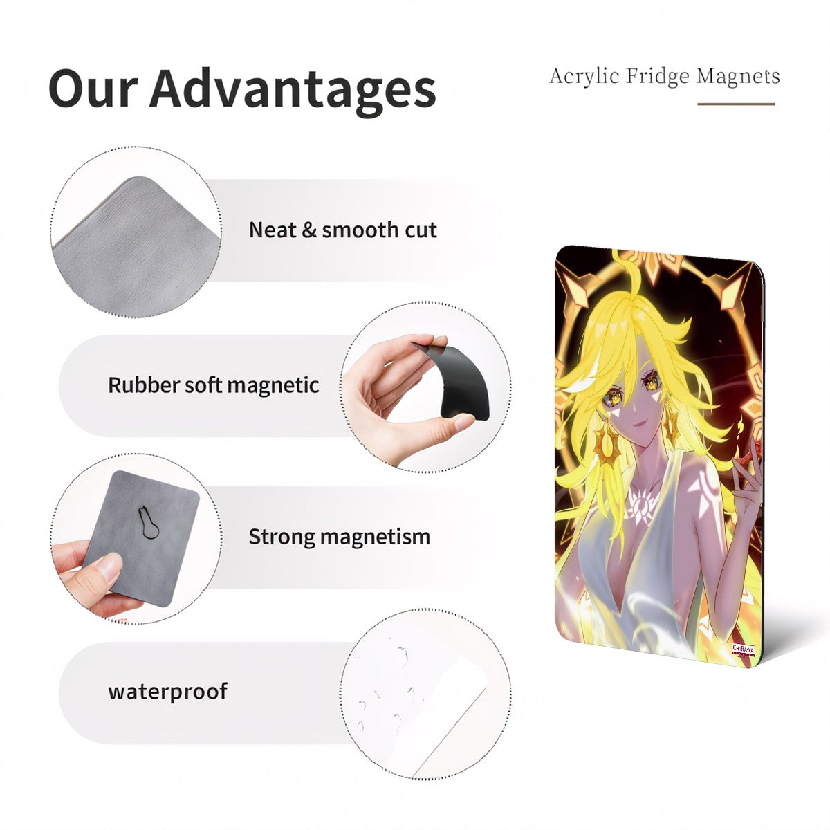 Genshin Impact Soft Fridge Magnet - Mavuika: "Come and Get It" (Archon Outfit)