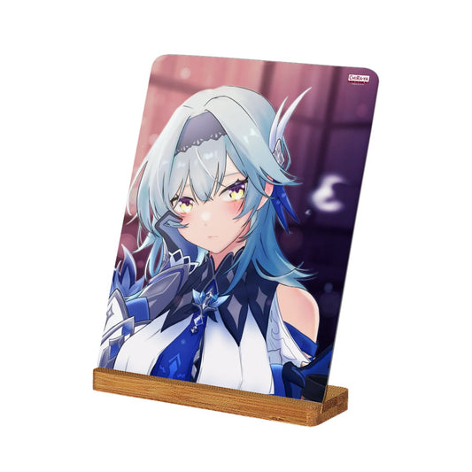 Genshin Impact Metal Print with Stand - Eula: "Night Out at Angel's Share"