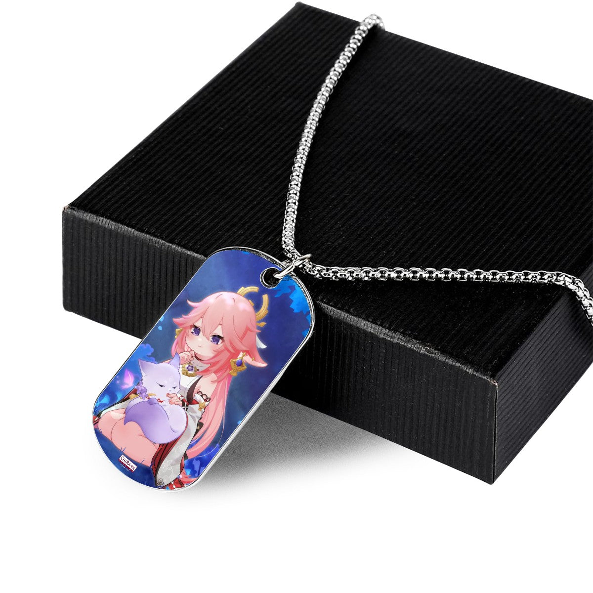 Genshin Impact Titanium Necklace - Yae Miko: "Miko with Fox Ei"