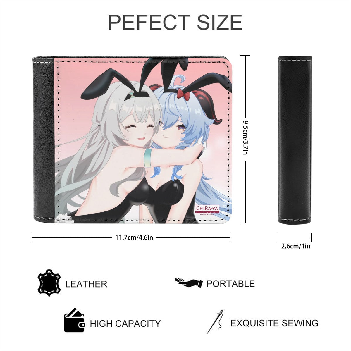Genshin Impact x Honkai Star Rail Leather Wallet - Firefly & Ganyu: "Bunny Girlies"