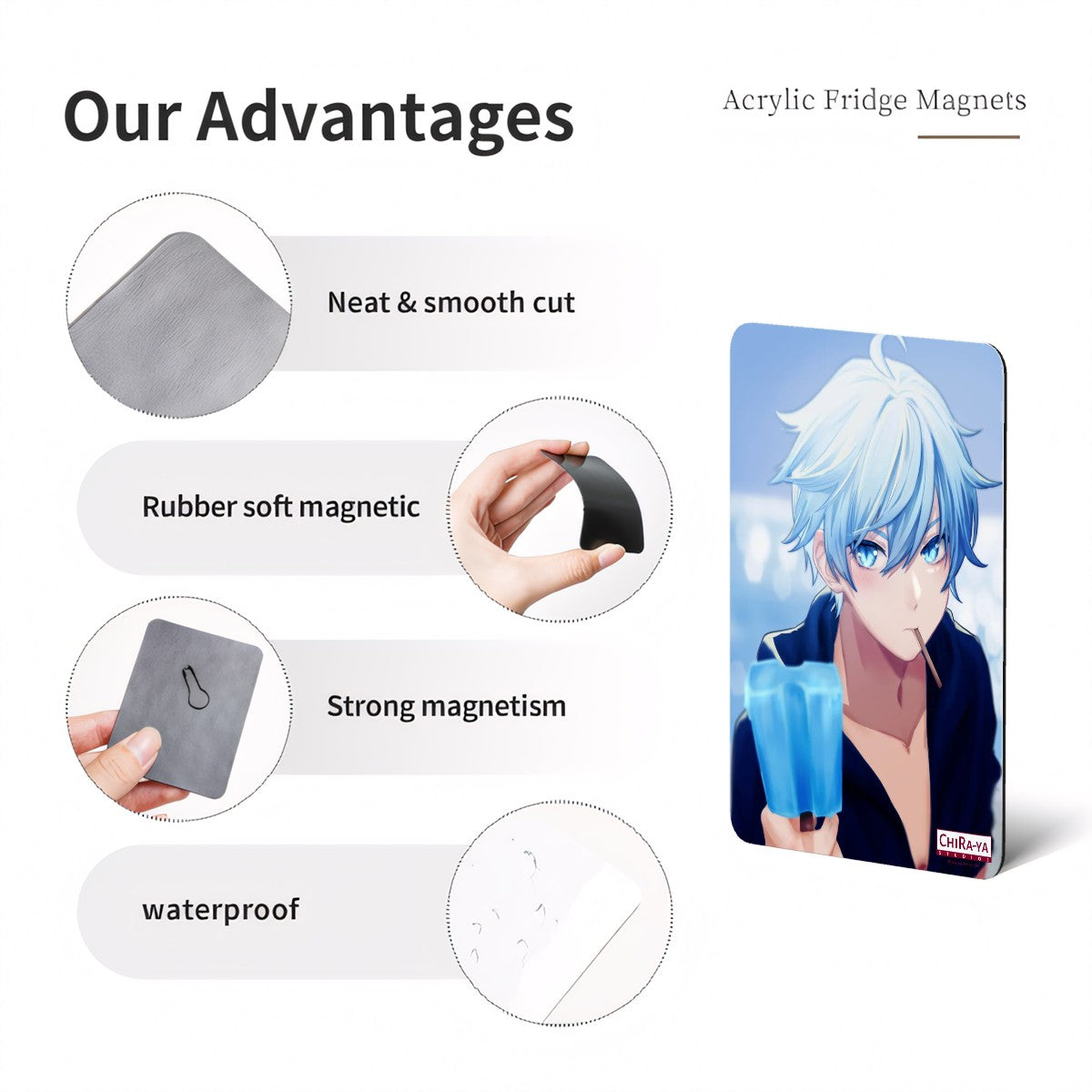 Genshin Impact Acrylic Fridge Magnet - Chongyun: "Summertime"