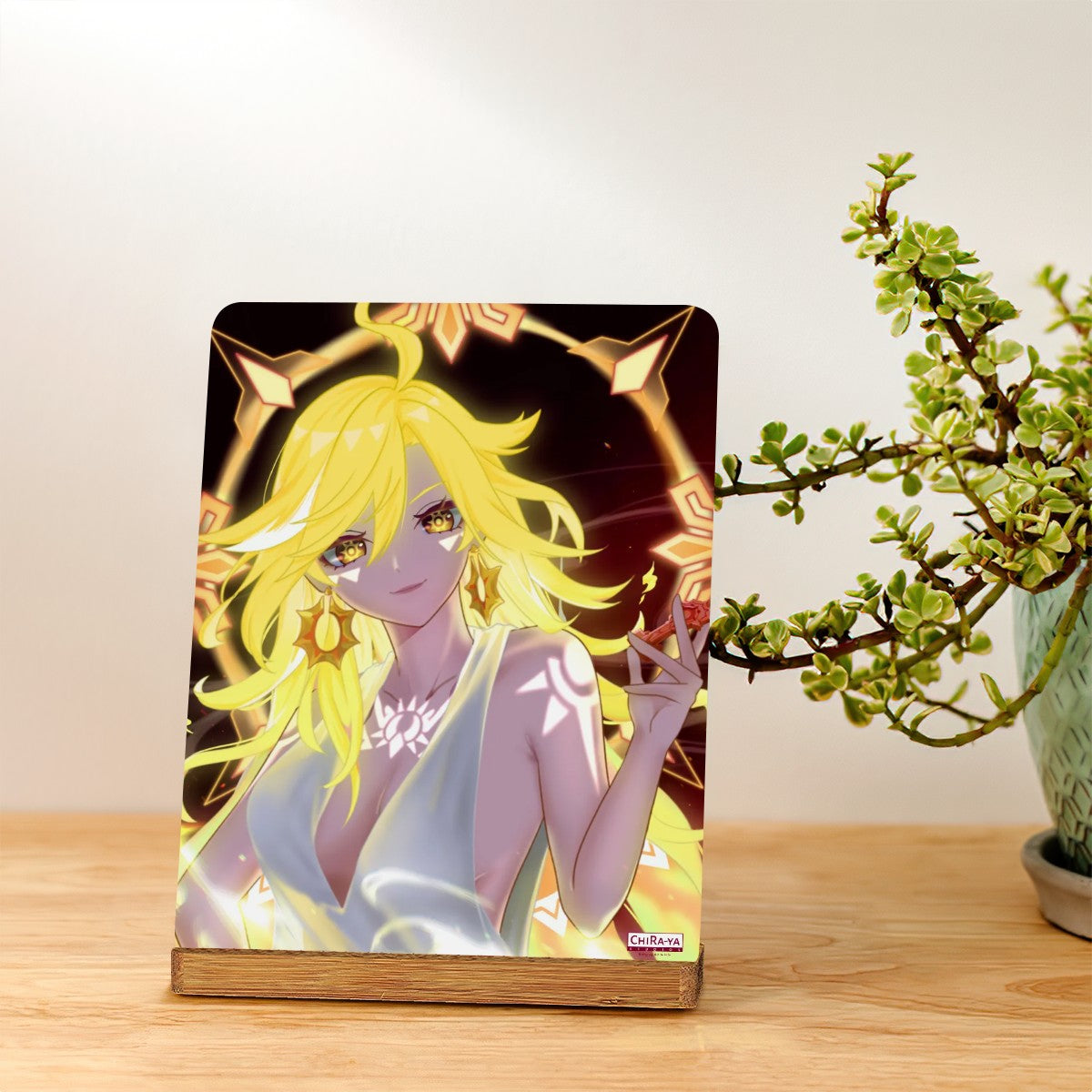 Genshin Impact Metal Print with Stand - Mavuika: "Come and Get It" (Archon Outfit)